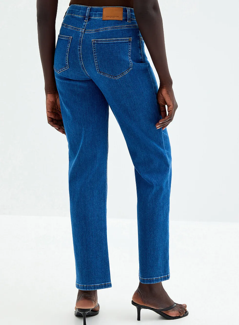 Medium-indigo stretch jean