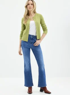 Medium-indigo stretch jean