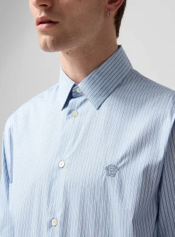 Medusa logo striped shirt