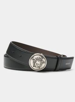 Medusa round buckle belt