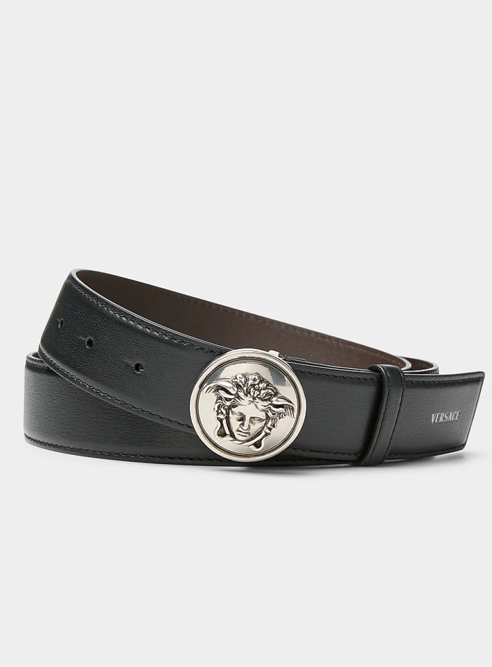 Medusa round buckle belt