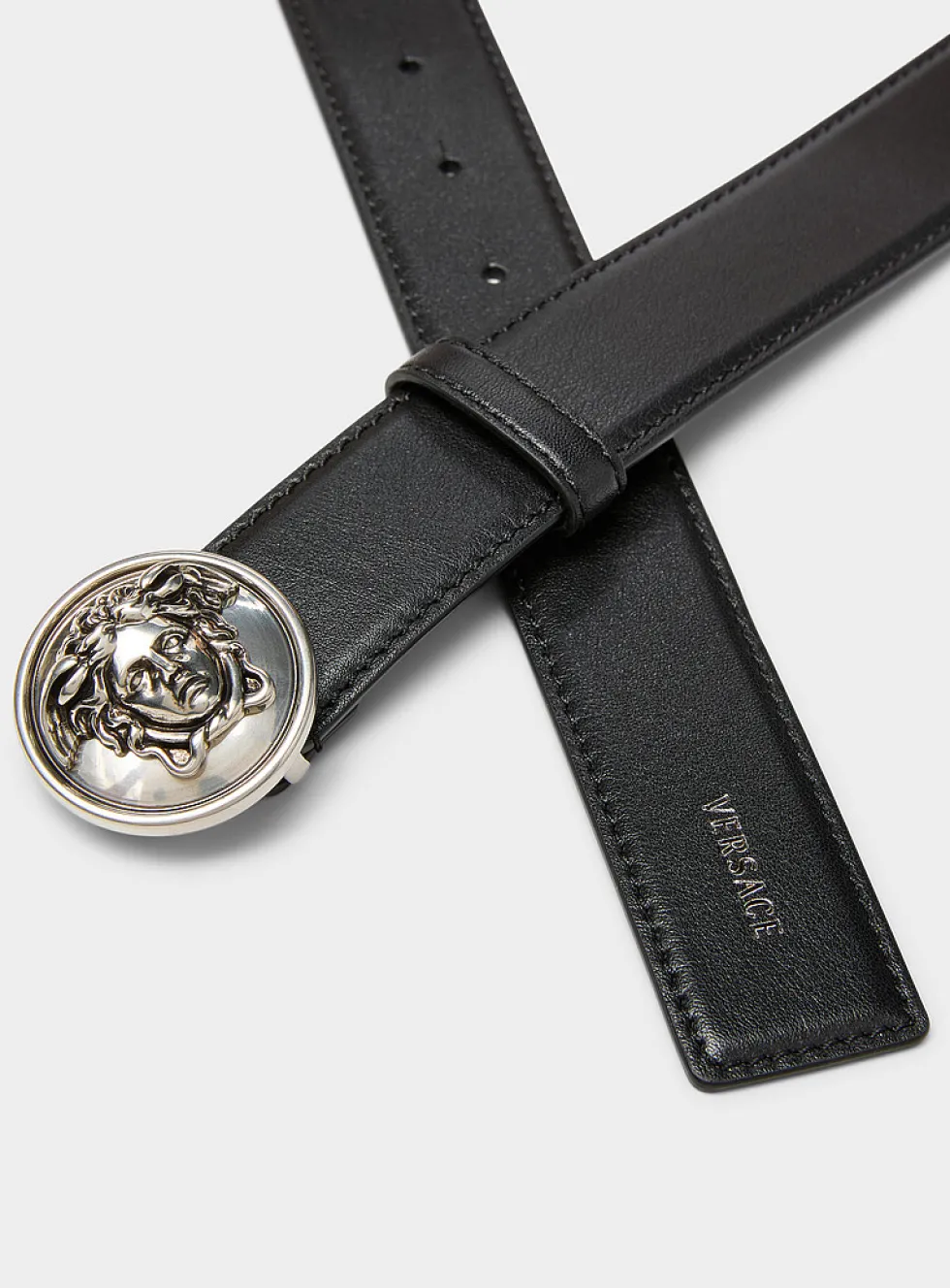 Medusa round buckle belt