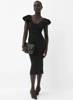 Mekanna puff-sleeve dress