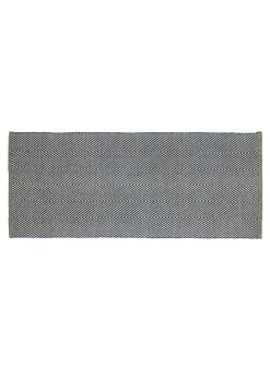 Mellow bluish chevron pattern hallway rug