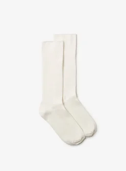 Merino and cashmere ribbed socks