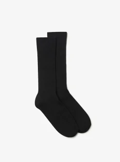Merino and cashmere ribbed socks