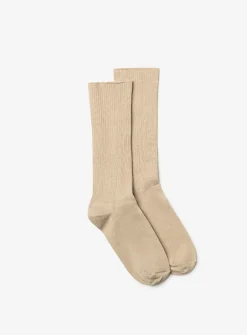 Merino and cashmere ribbed socks