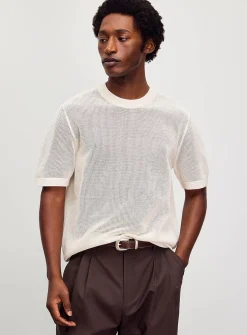 Mesh knit sweater