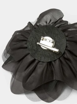 Mesh oversized flower clip