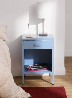 Metal bedside table with legs