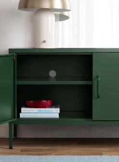 Metal locker-style media unit