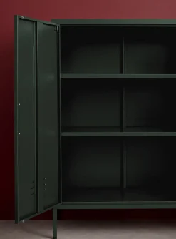 Metal locker-style sideboard