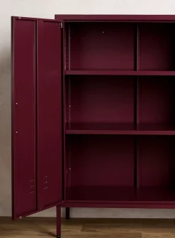 Metal locker-style sideboard