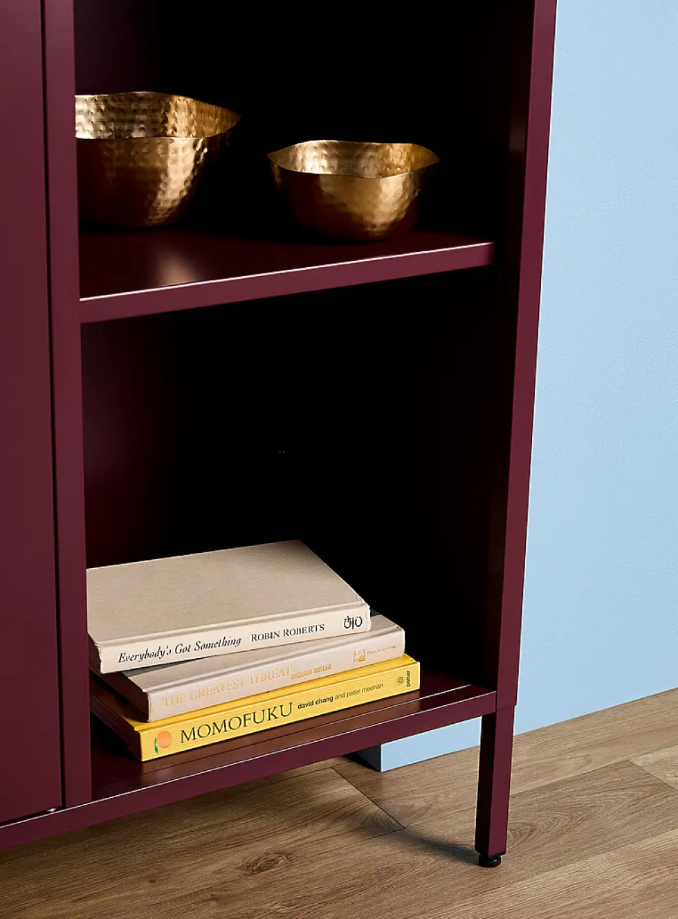 Metal locker-style sideboard