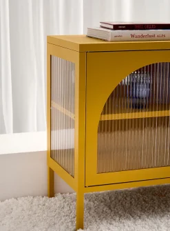 Metal TV unit with doors