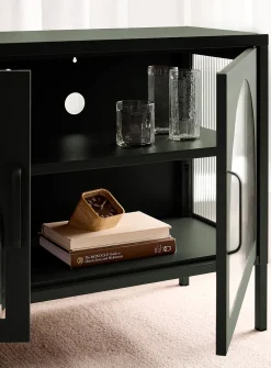 Metal TV unit with doors