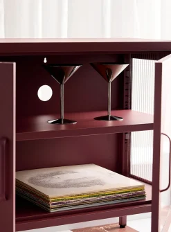 Metal TV unit with doors