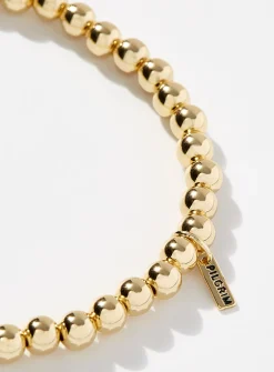 Metallic bead bracelet