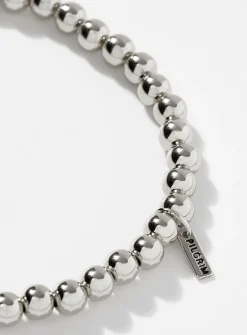 Metallic bead bracelet