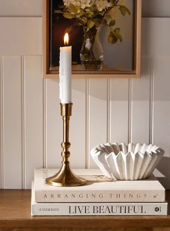 Metallic candle holder