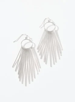 Metallic fringe earrings