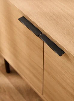 Metallic legs four-door minimalist TV unit