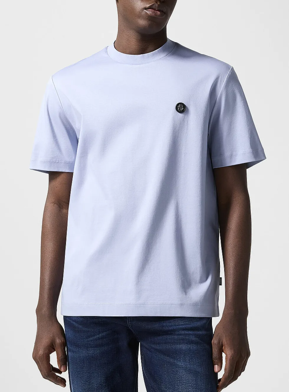 Metallic monogram cotton T-shirt