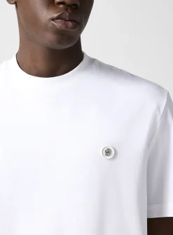 Metallic monogram cotton T-shirt