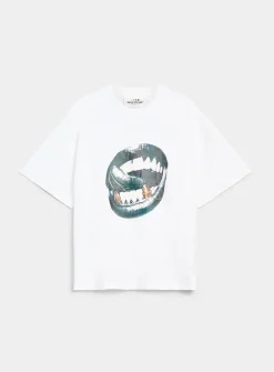 Metallic mouth graphic T-shirt
