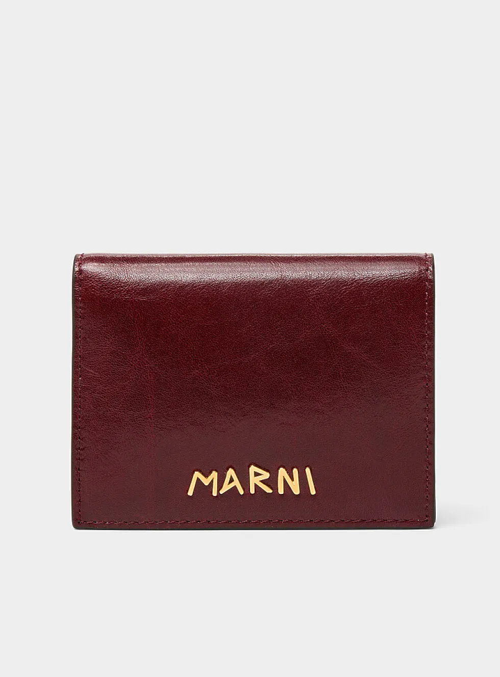 Metallic signature folded wallet