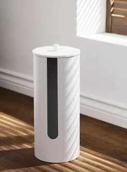 Metallic toilet paper storage