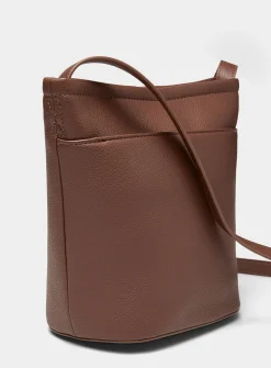 Mia small textured bucket bag
