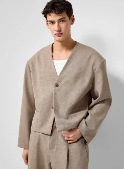 Micro-check jacket