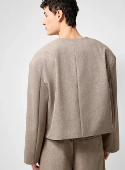 Micro-check jacket