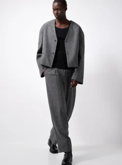 Micro-check jacket