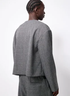 Micro-check jacket