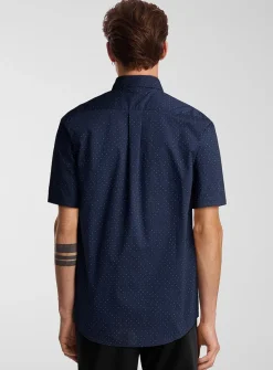 Micro-dot poplin shirt