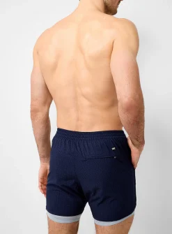 Micro-geo swim trunk