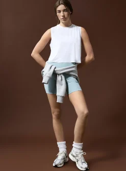 Micro-perforated cropped cami