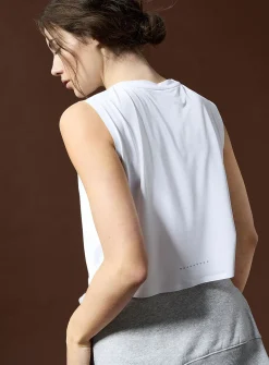Micro-perforated cropped cami