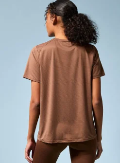 Micro-perforated short-sleeve T-shirt