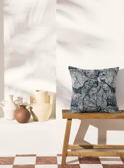 Midnight garden outdoor cushion