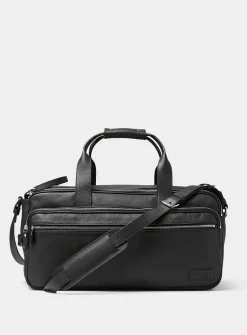 Miles leather weekender bag