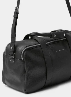 Miles leather weekender bag