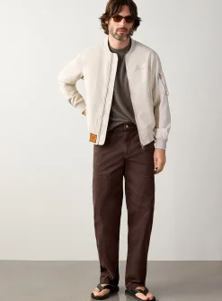 Millem linen bomber jacket