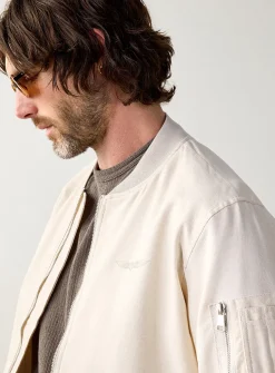 Millem linen bomber jacket