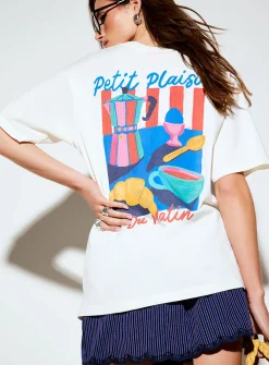 Millow colourful canvas print oversized t-shirt