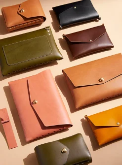 Mini leather clutch