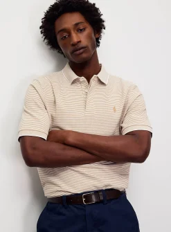 Mini twin-stripe piqué polo