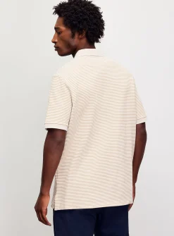 Mini twin-stripe piqué polo